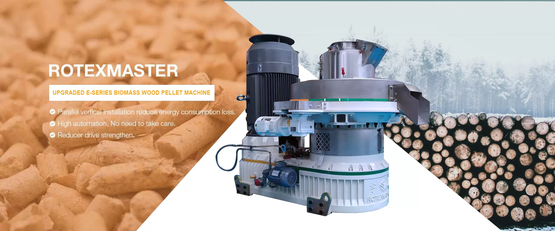 Biomass wood pellet machine